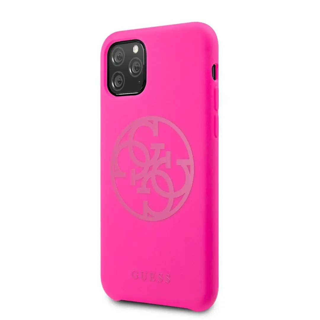 Guess Print Hoesje iPhone 11 Pro Max - Fuchsia - S212-1