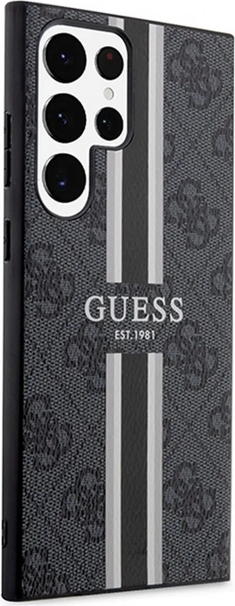 GUESS 4G Printed Stripe Back Case Samsung Galaxy S23 Ultra - Grijs
