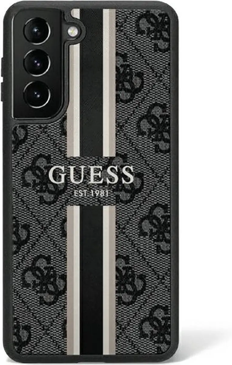 GUESS 4G Printed Stripe Back Case Samsung Galaxy S23 Ultra - Grijs
