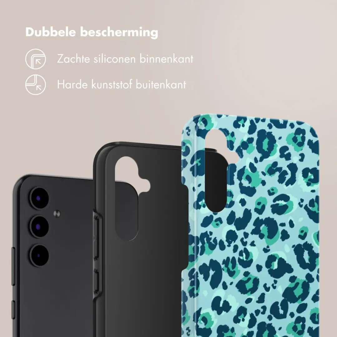 Selencia Hoesje Samsung Galaxy A34 5G - Wild Spots Light Blue
