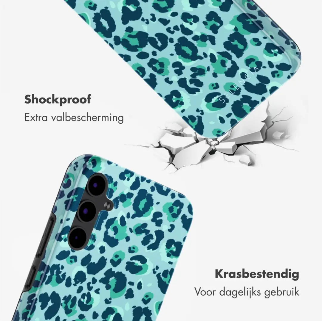 Selencia Hoesje Samsung Galaxy A34 5G - Wild Spots Light Blue