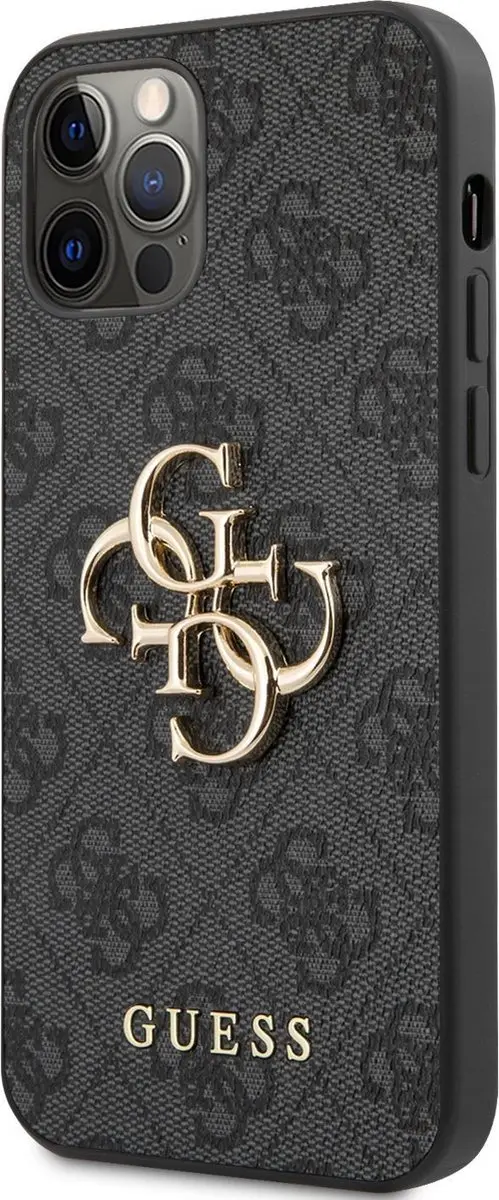 GUESS TPU Back Cover iPhone 12/12 Pro - Grijs