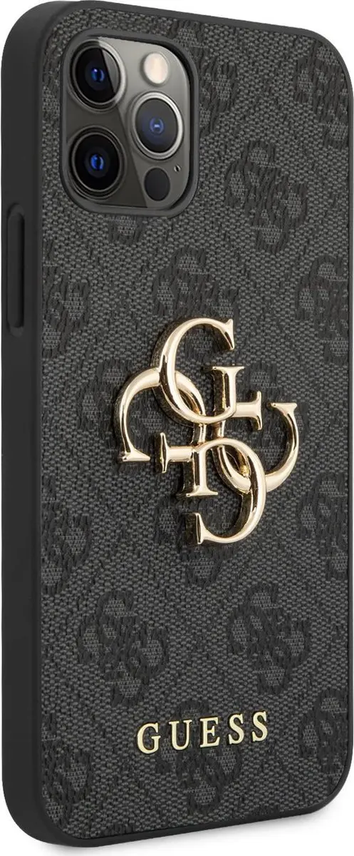 GUESS TPU Back Cover iPhone 12/12 Pro - Grijs