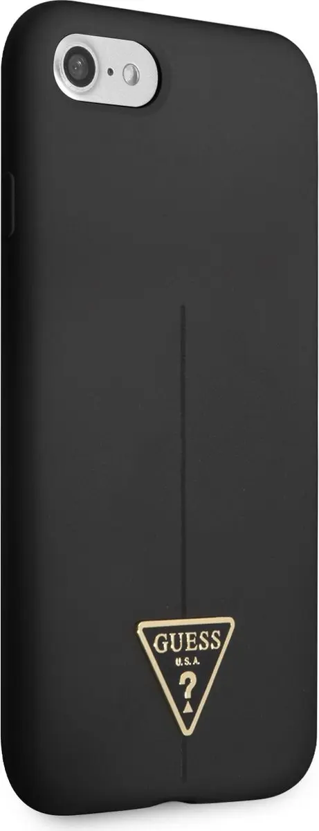 GUESS Silicone Triangle Line Back Case - iPhone 7/8/SE Zwart