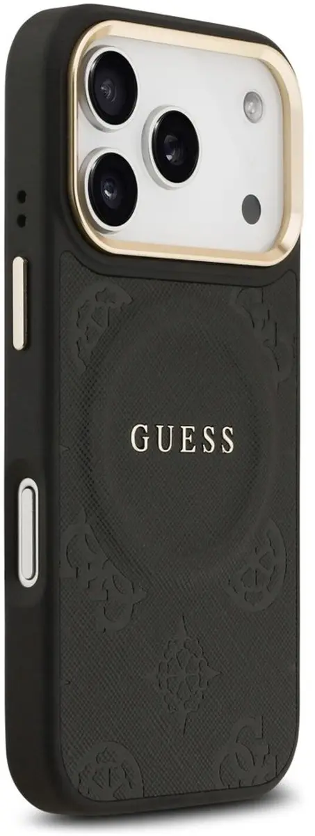 GUESS Peony Hot Stamp MagSafe Hoesje iPhone 17 Pro - Zwart - afbeelding 6 van 6