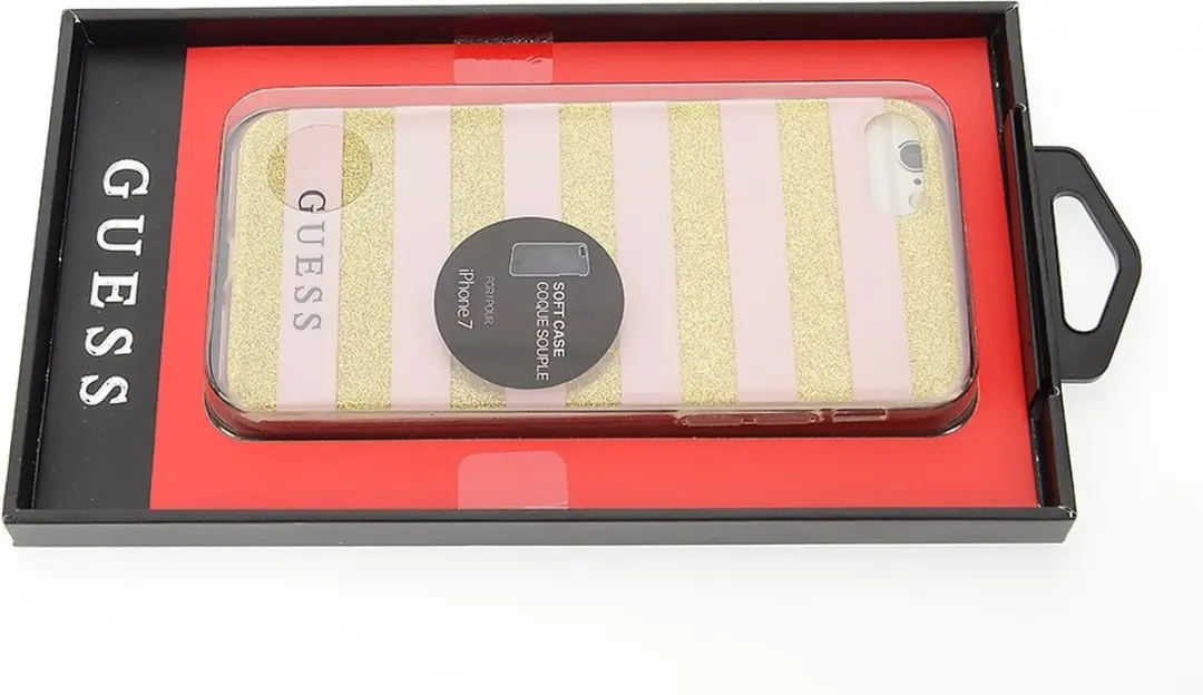 GUESS Roze Hoesje iPhone 7/8/SE (2020) - Transparant