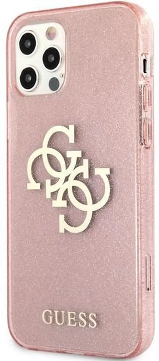 GUESS Rosé Glitter Hard Case iPhone 12 Pro Max