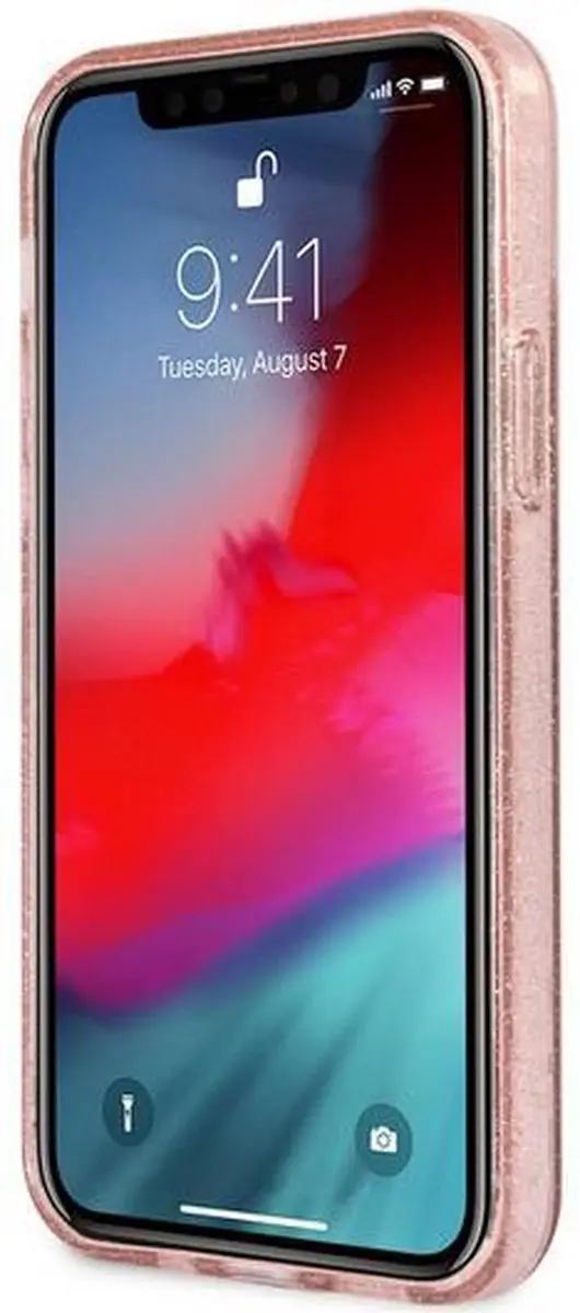 GUESS Rosé Glitter Hard Case iPhone 12 Pro Max