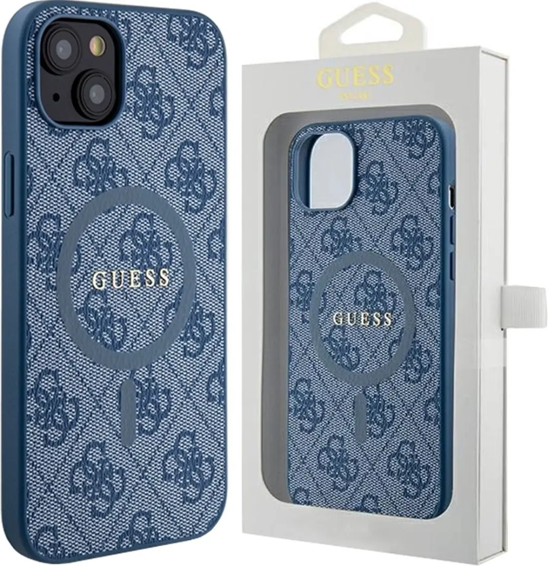 Guess 4G Back Case MagSafe iPhone 15 - Blauw - afbeelding 6 van 6