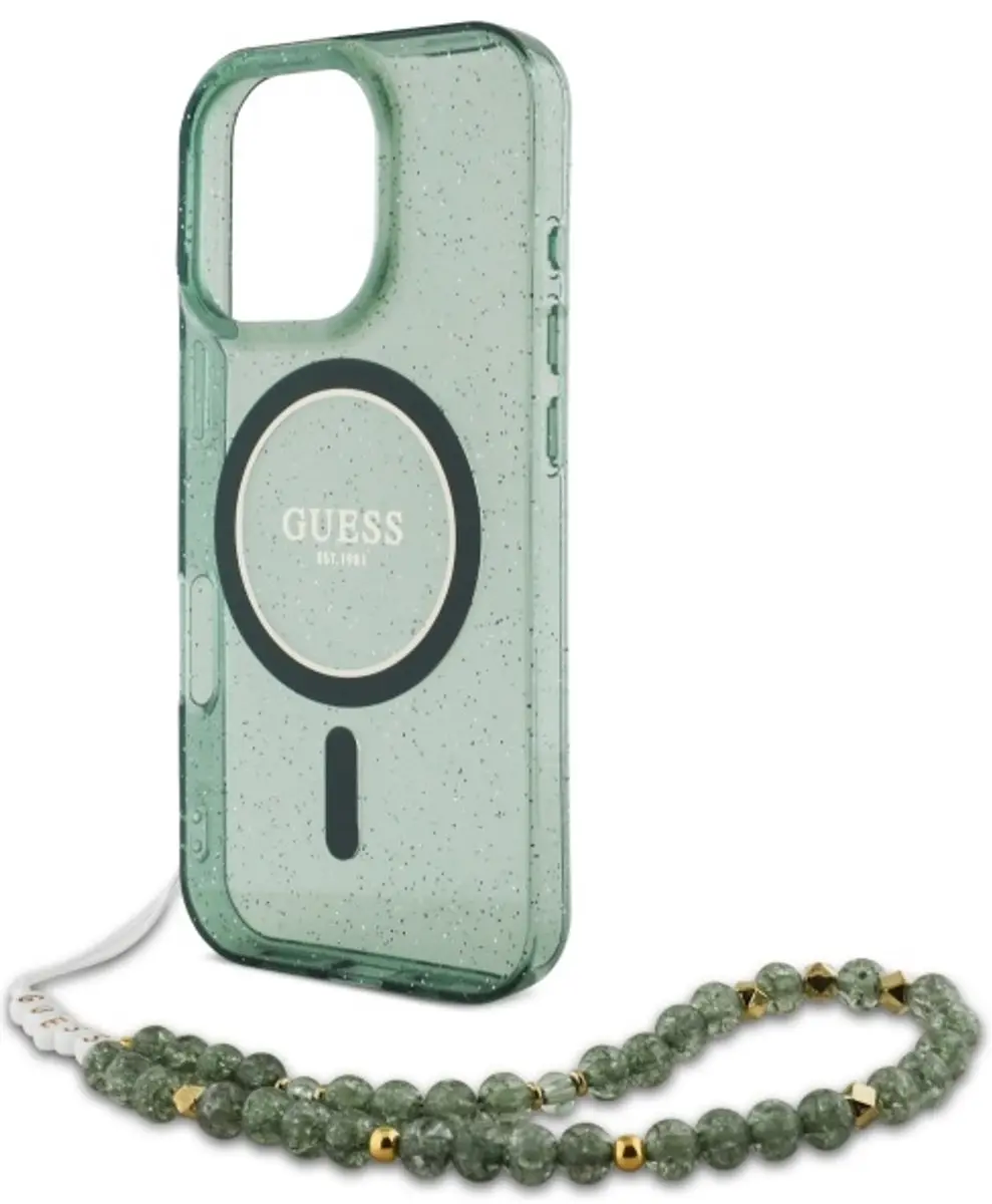 GUESS MagSafe Glitter Case iPhone 16 Pro Max - Groen - afbeelding 6 van 6