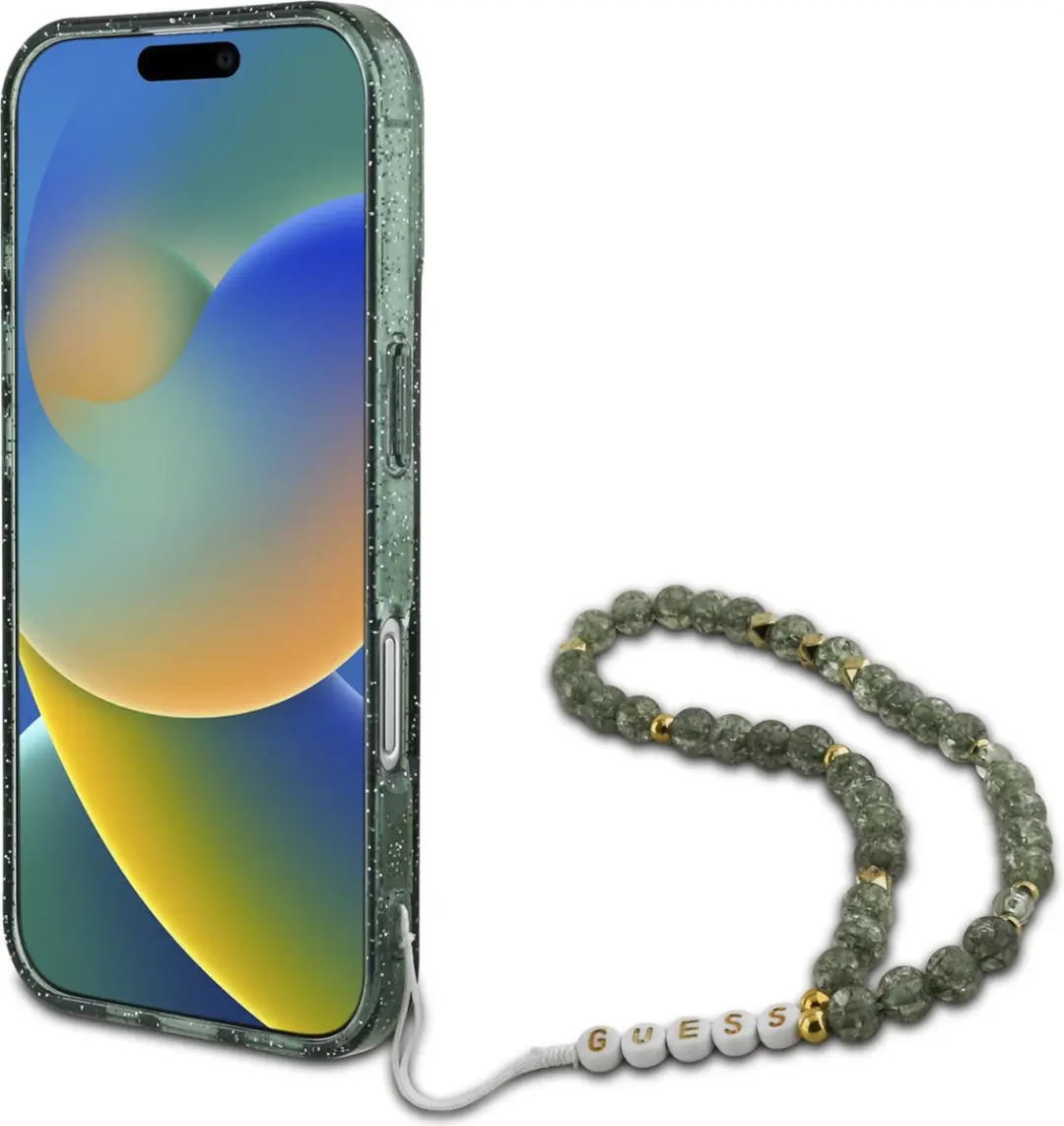 GUESS MagSafe Glitter Case iPhone 16 Pro Max - Groen