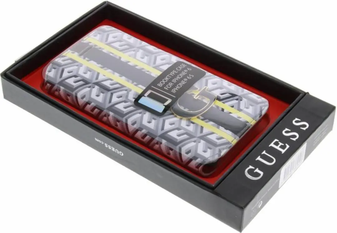 GUESS G-Cube Book Case iPhone 6/6s - 6G36251801 - Zwart/Multicolor