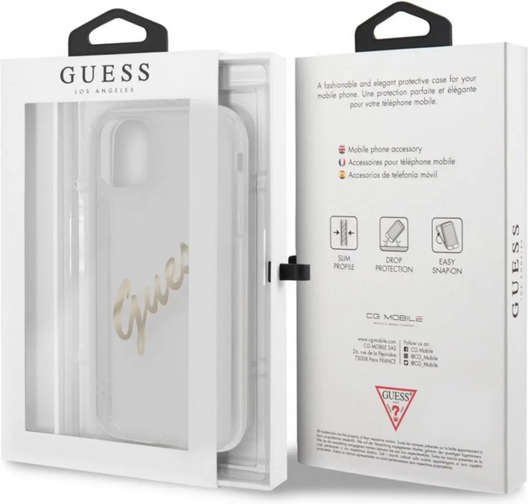 GUESS Vintage Transparante Hoes iPhone 11 - Goud