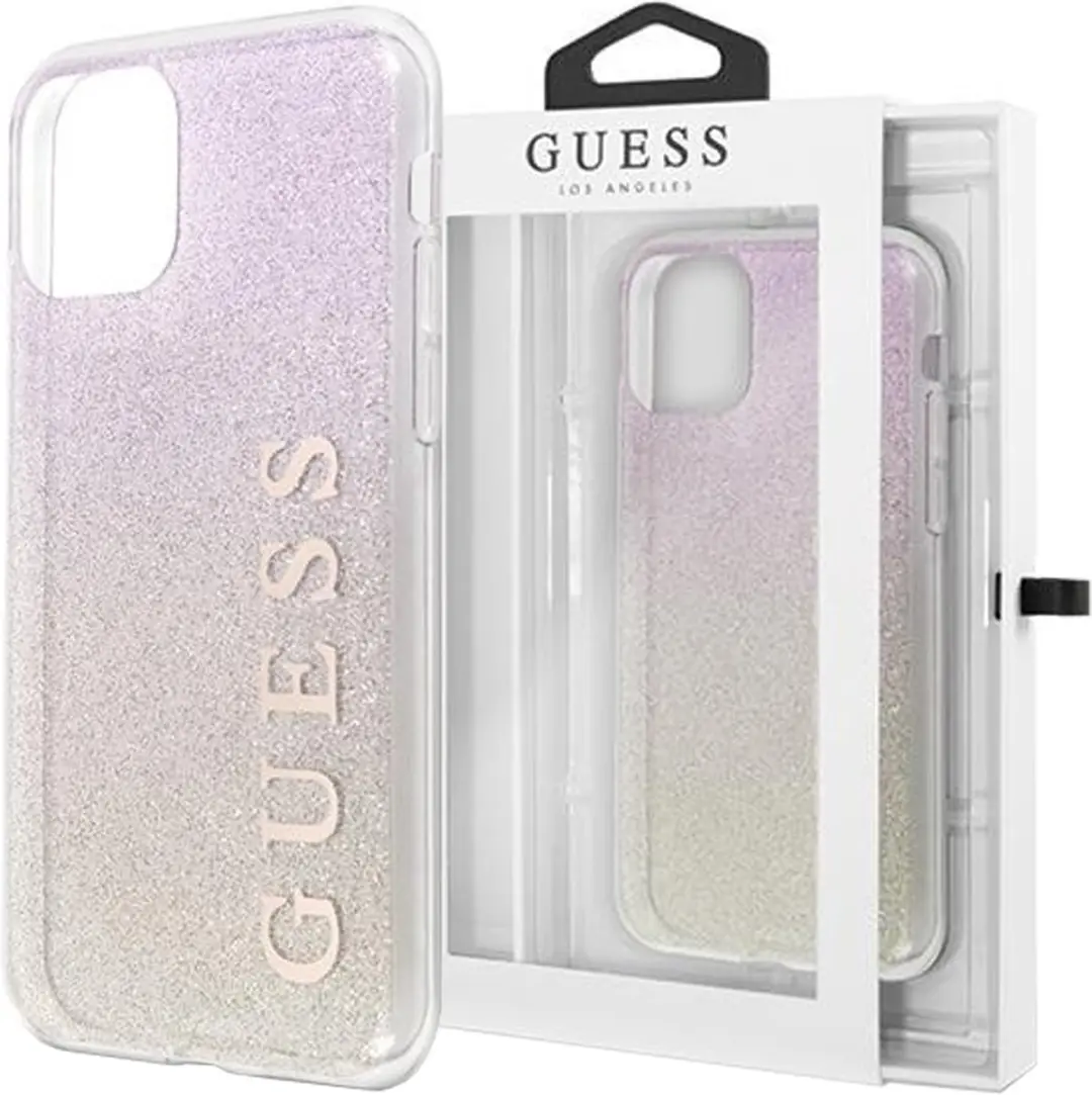 Guess GUHCN65PCUGLGPI Hoesje iPhone 11 Pro Max - Roze Gradient