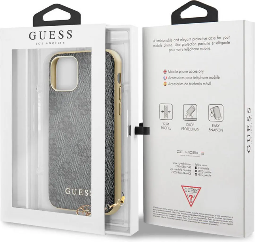 GUESS 4G Charms Back Case - iPhone 11/XR Grijs