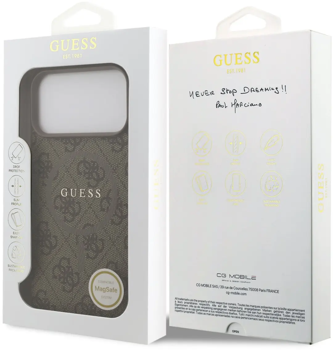 GUESS Back Cover Case iPhone 17 Pro Max - Bruin - MagSafe