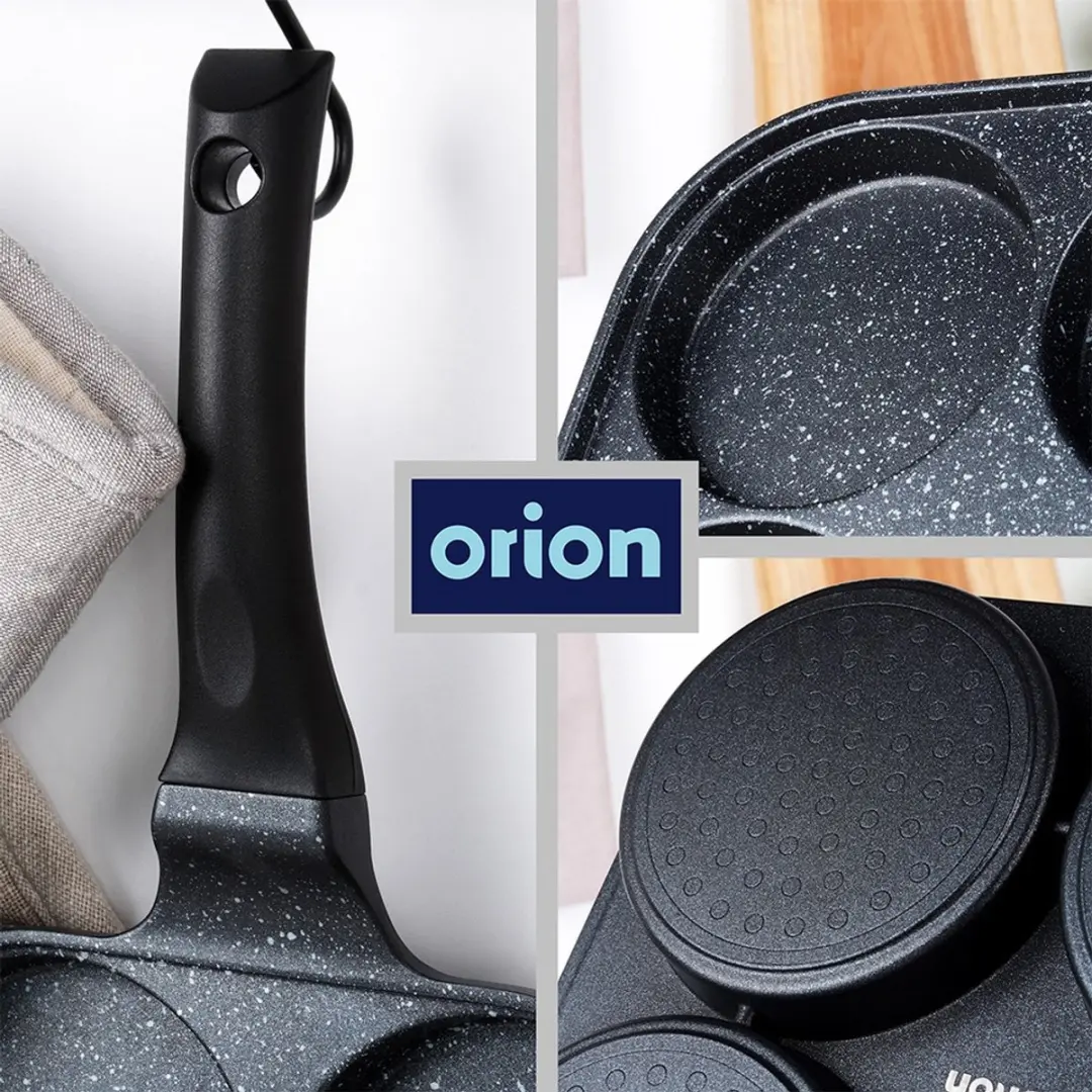 Orion Grande Serie Granieten Eipannenkoekpan 22x22cm - Zwart
