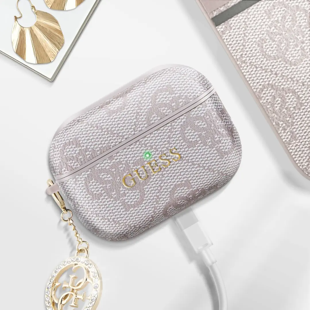 GUESS Strass AirPods Pro 2 Hoesje - Oudroze - MPN 3666339183820