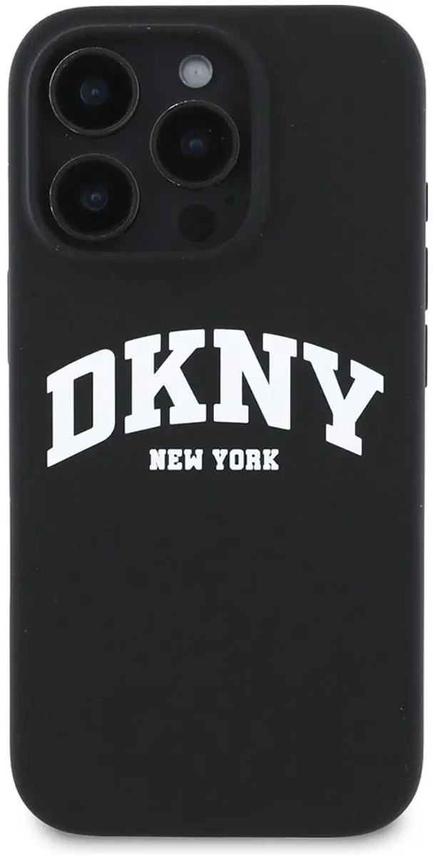 DKNY Liquid Silicone Arch Edition Hoesje iPhone 16 Pro Max - Zwart