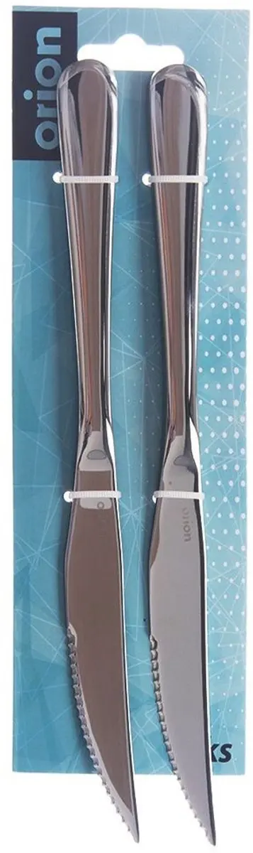 Orion RVS Steak- en Burgermessen - 2 Stuks - Zilver
