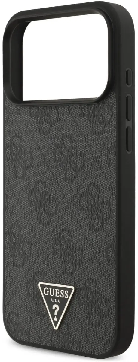 GUESS Case 4G Band Driehoek Logo MagSafe iPhone 17 Pro Max - Zwart