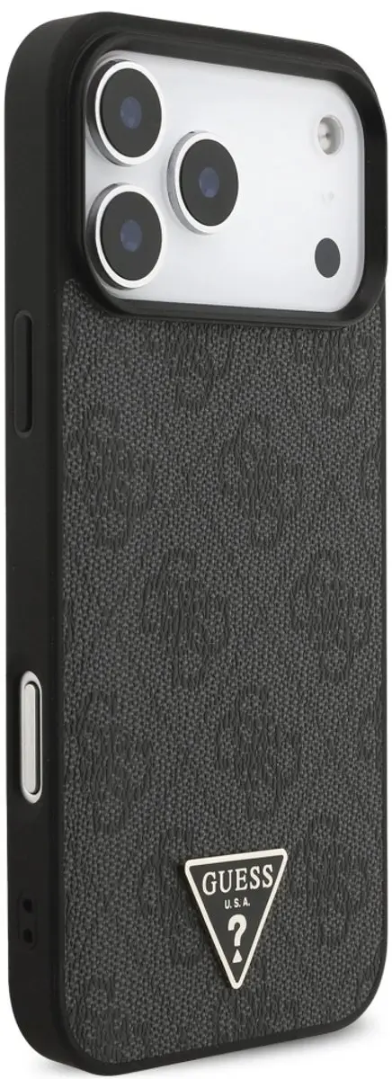 GUESS Case 4G Band Driehoek Logo MagSafe iPhone 17 Pro Max - Zwart