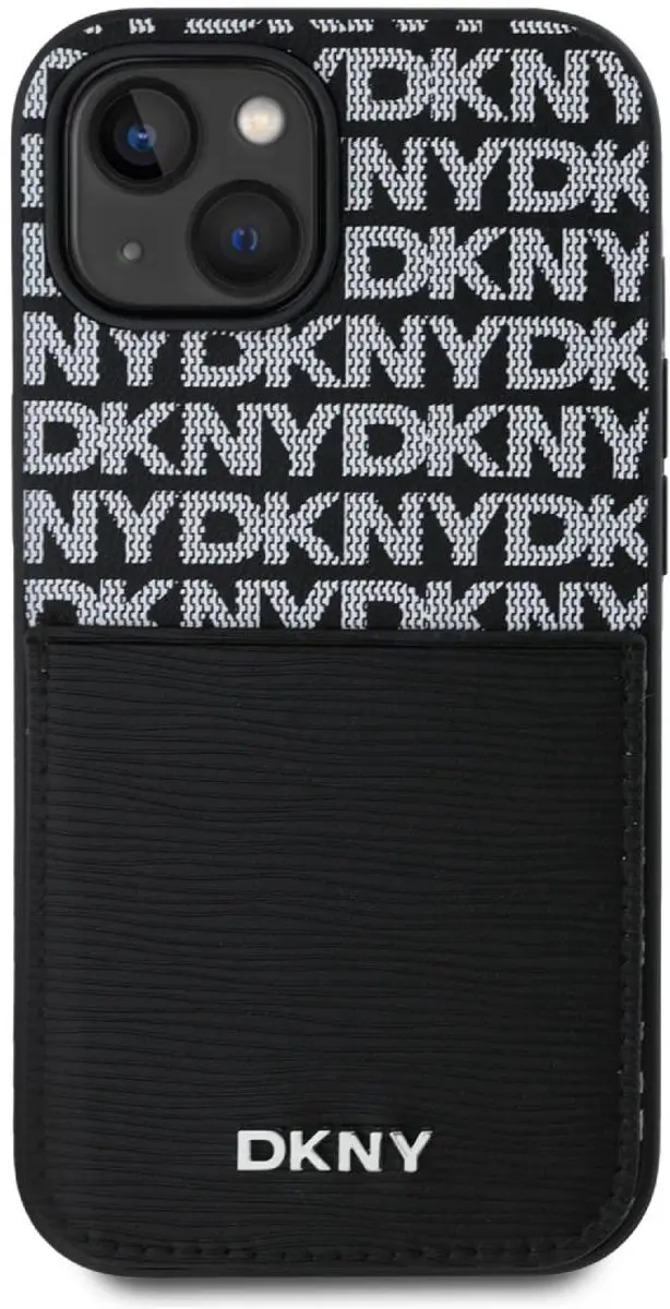 DKNY Hoesje iPhone 15 Kaarthouder Zwart DKHCP15SPCRTHLK