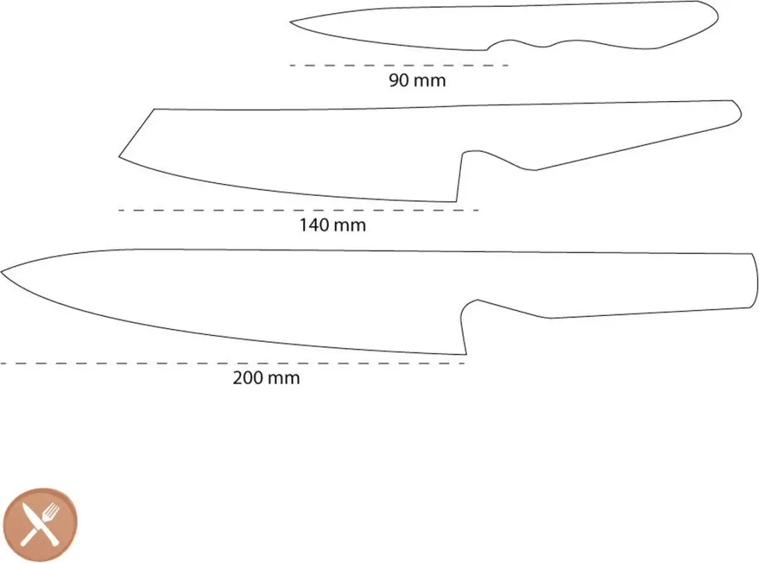 Global G2538 Messenset - 3-delig - Zilver