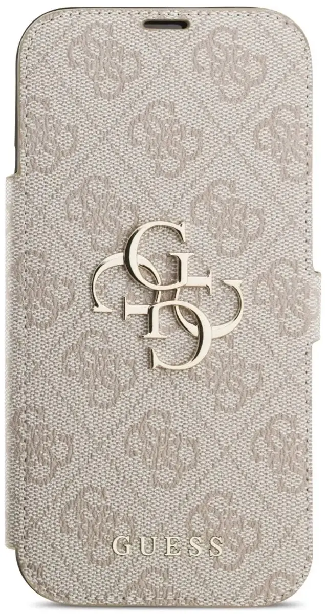 GUESS 4G Big Metal Logo Book Wallet Case iPhone 17 Pro Max - Roze