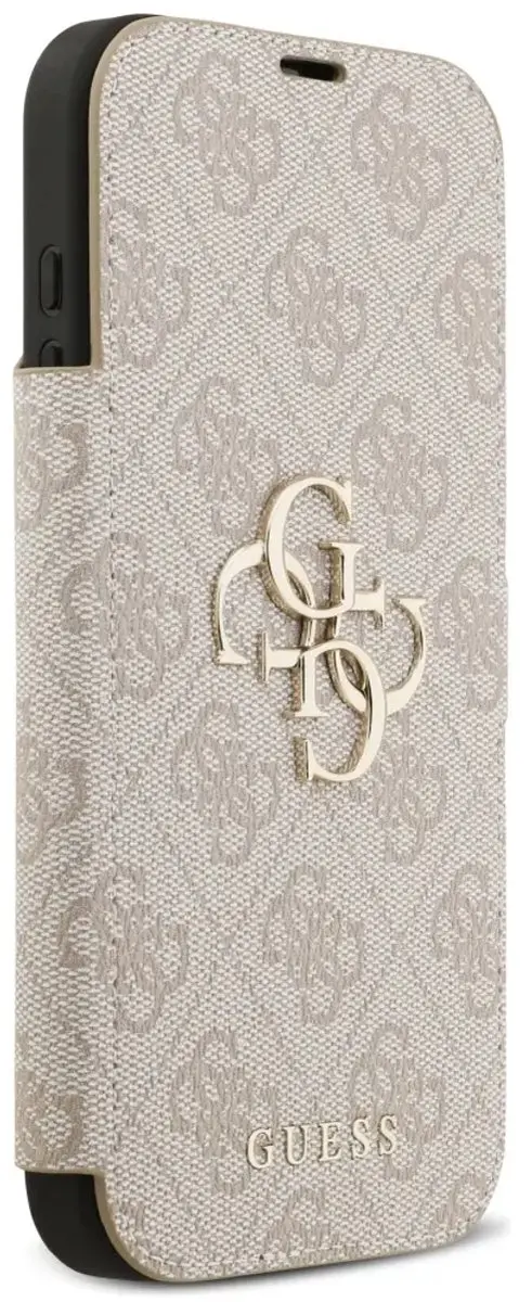 GUESS 4G Big Metal Logo Book Wallet Case iPhone 17 Pro Max - Roze