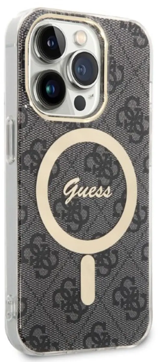 GUESS Hoesje iPhone 14 Pro Magsafe - Grijs