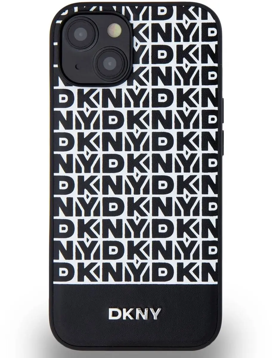 DKNY Repeat Bottom Stripe Back Case MagSafe iPhone 14 - Zwart - afbeelding 6 van 6