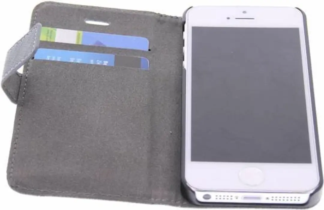 GUESS iPhone 5/5s/SE Hoesje 5G32731901 - Grijs Kunstleer - afbeelding 6 van 6