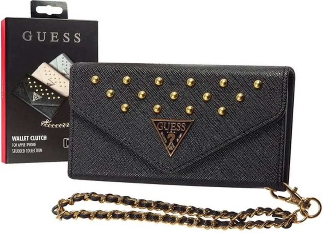 Guess Clutch Tasje Studded 6G34183401 - Zwart - 3 Pasjes