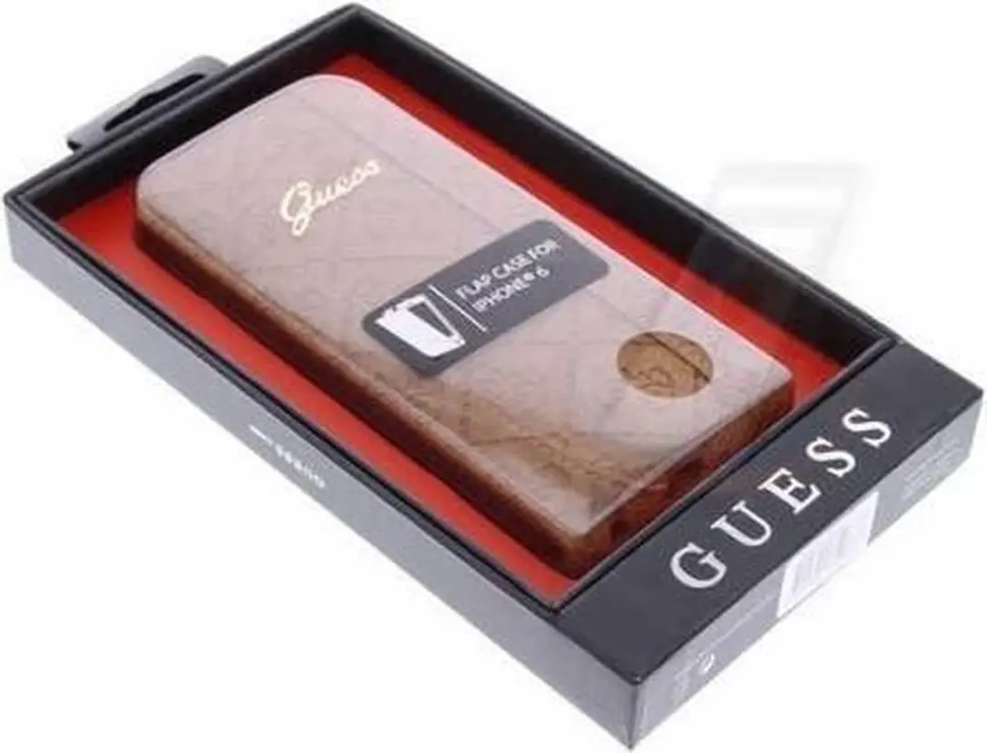 Guess iPhone 6 Scarlett Flap Case GUEGUFLP6SCCO - Bruin - afbeelding 5 van 5