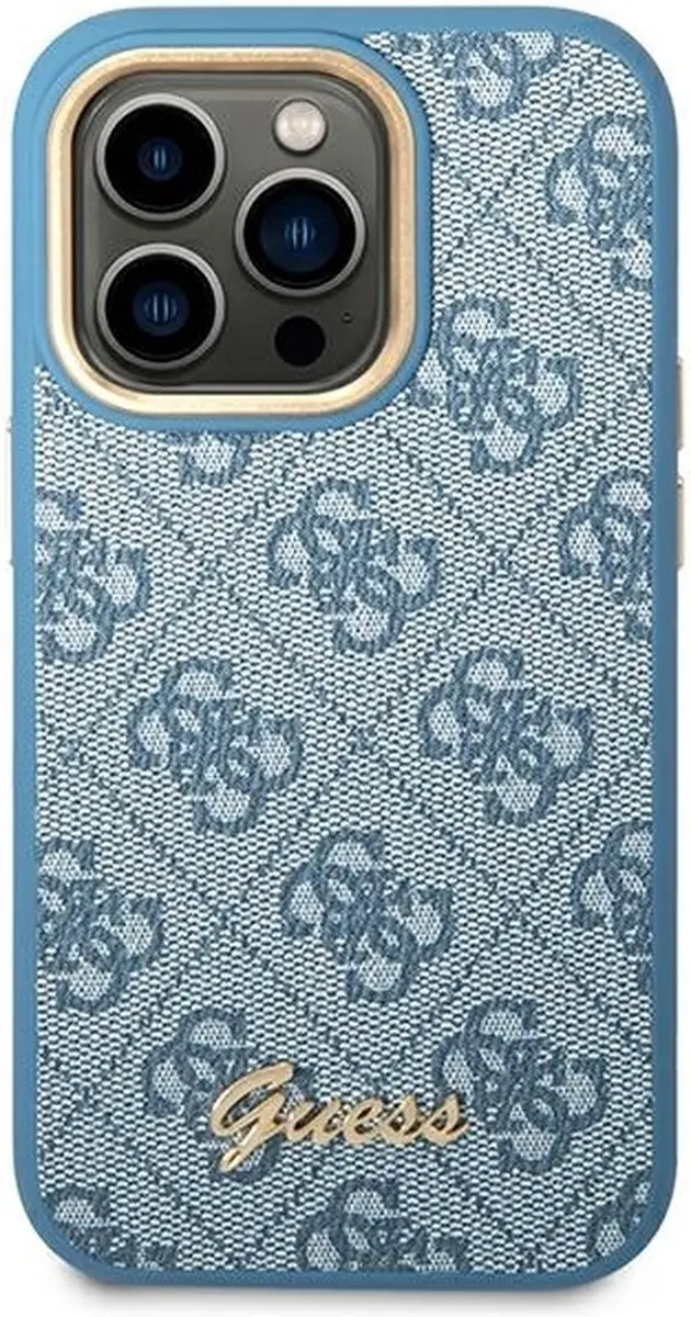 Guess 4G Backcover Hoesje iPhone 14 Pro - Blauw - afbeelding 6 van 6