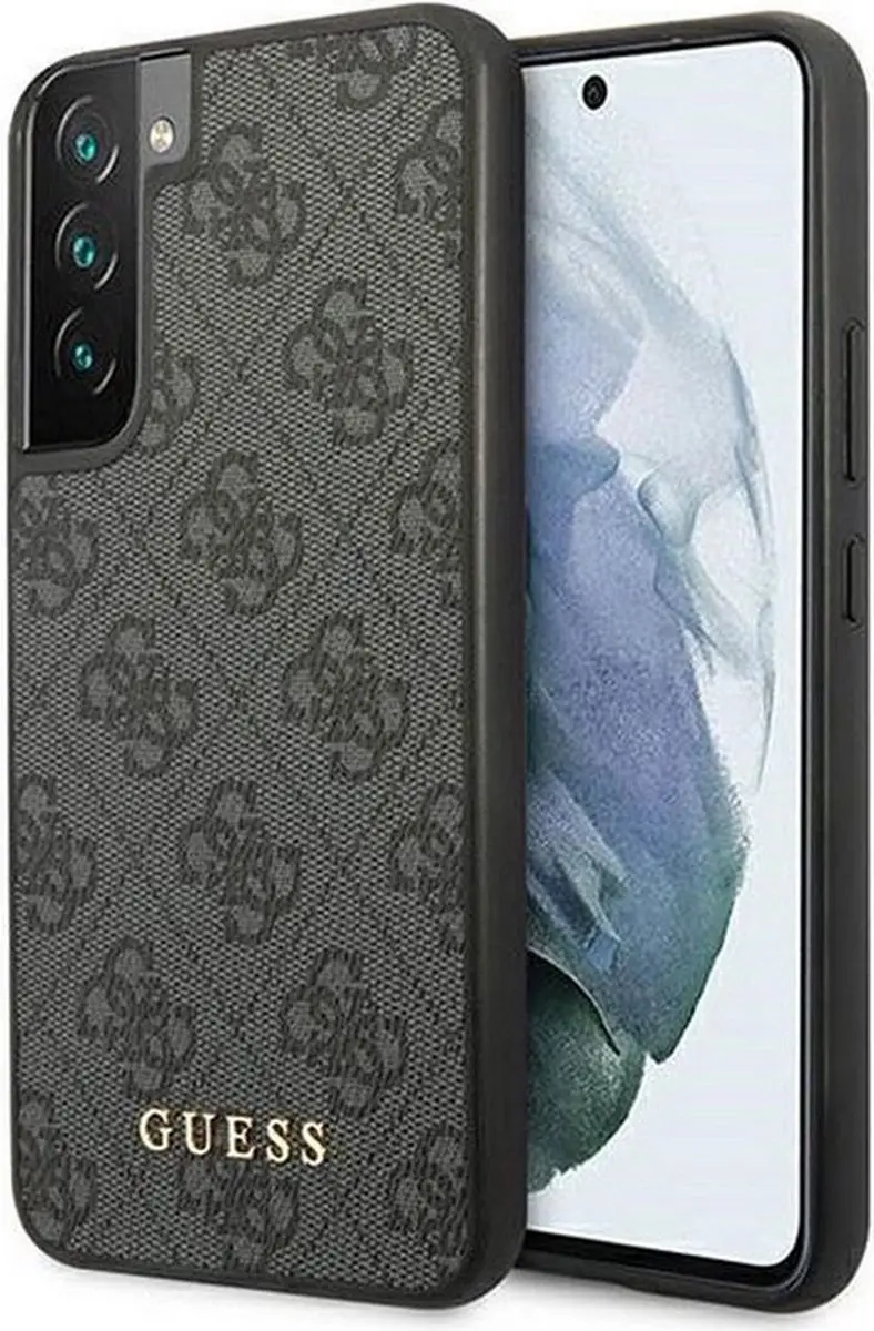 Guess Hard Case Metaal Zwart/Goud voor Samsung Galaxy S23 - 3666339116958