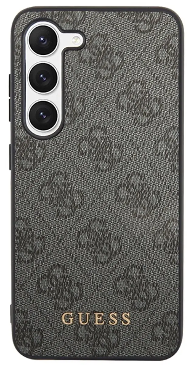 Guess Hard Case Metaal Zwart/Goud voor Samsung Galaxy S23 - 3666339116958