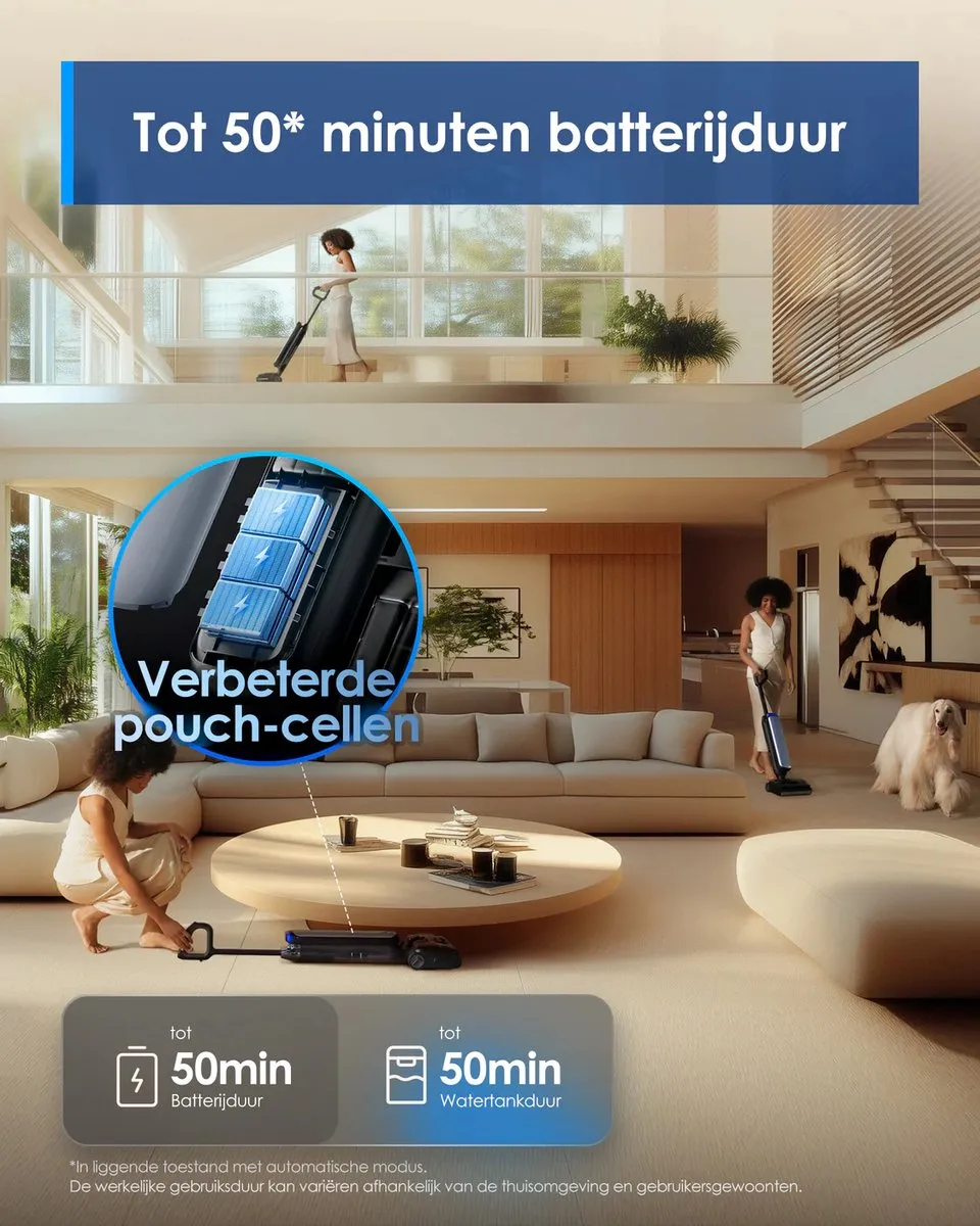 Tineco Floor One S9 Artist Premium Vloerreiniger - Blauw