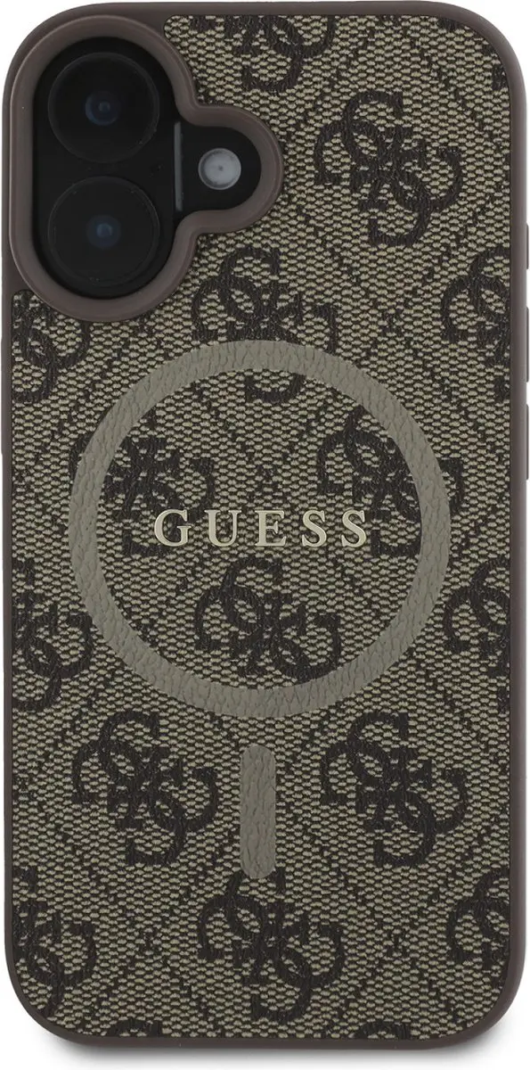 GUESS Beschermhoes iPhone 16 Plus MagSafe - Bruin GUHMP16MG4GFRW
