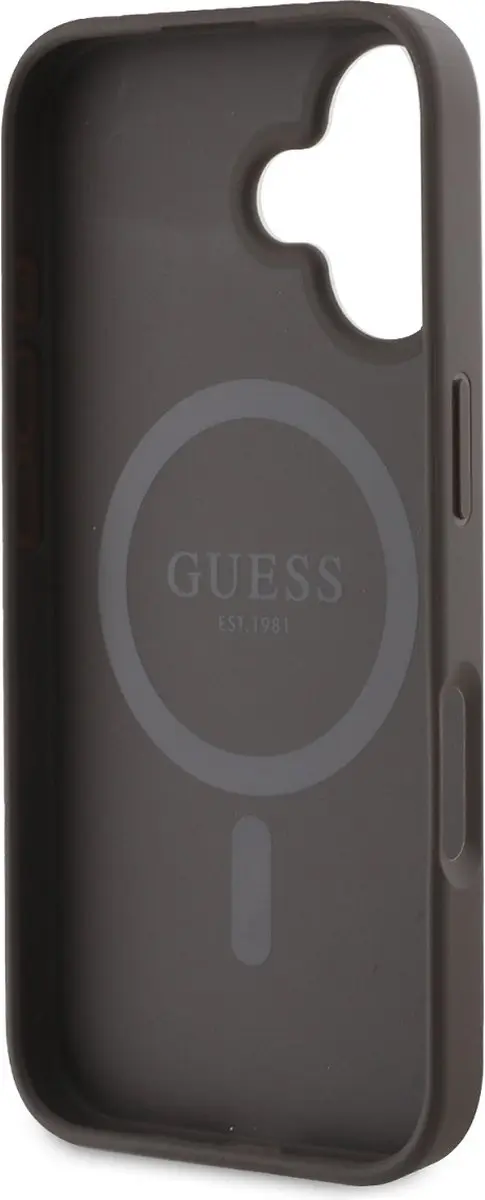 GUESS Beschermhoes iPhone 16 Plus MagSafe - Bruin GUHMP16MG4GFRW