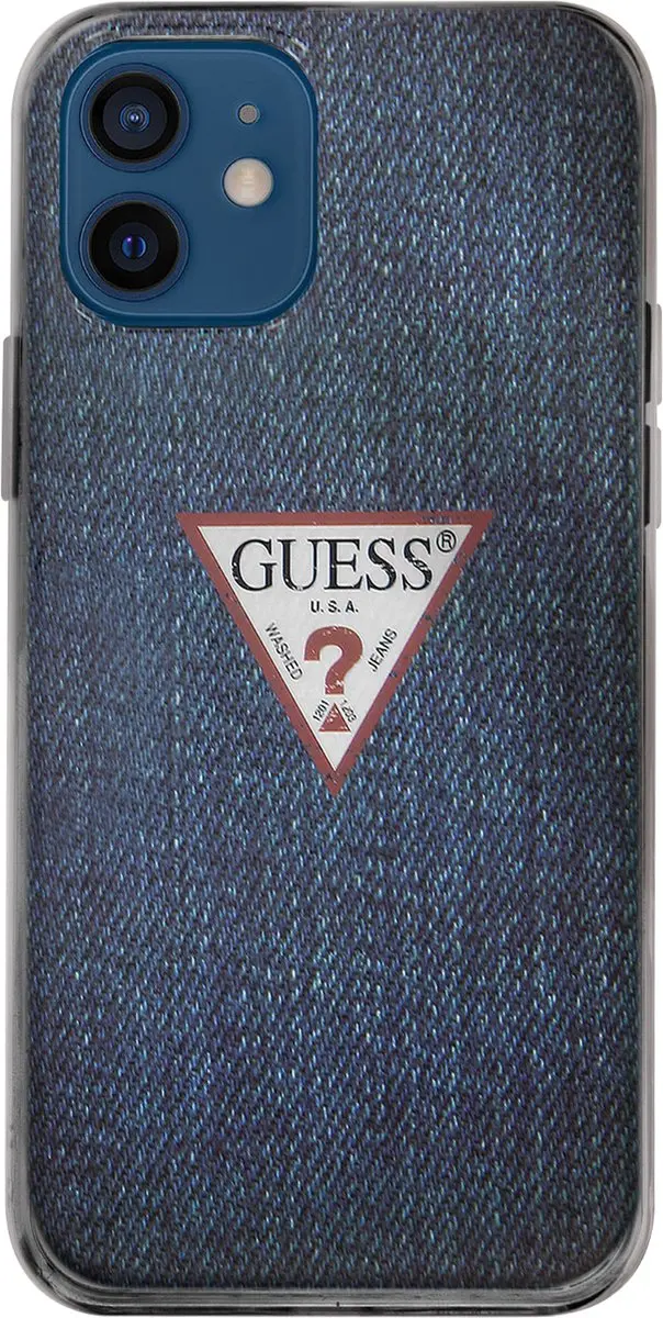 GUESS Denim Hard Case iPhone 12 Mini - Donkerblauw