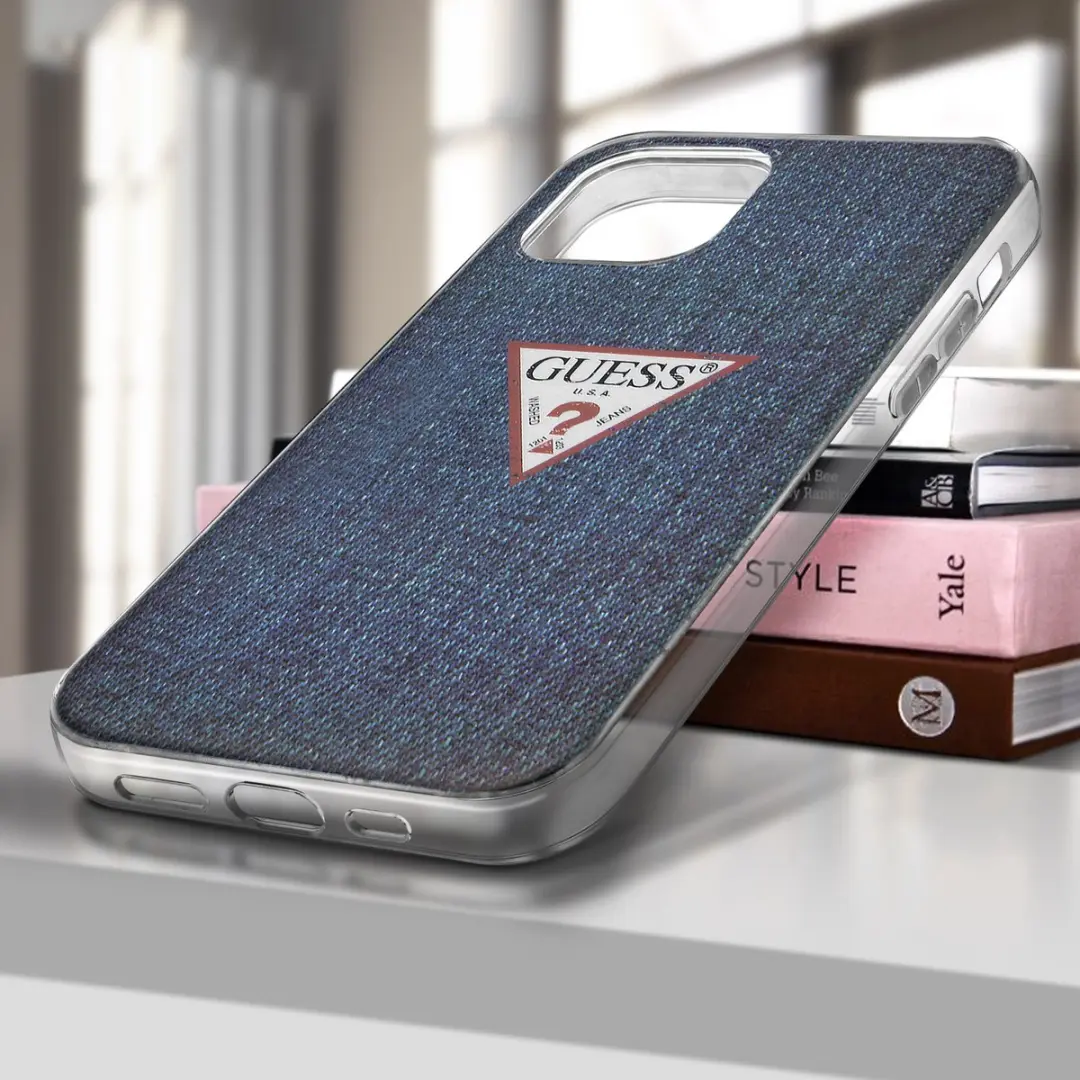 GUESS Denim Hard Case iPhone 12 Mini - Donkerblauw