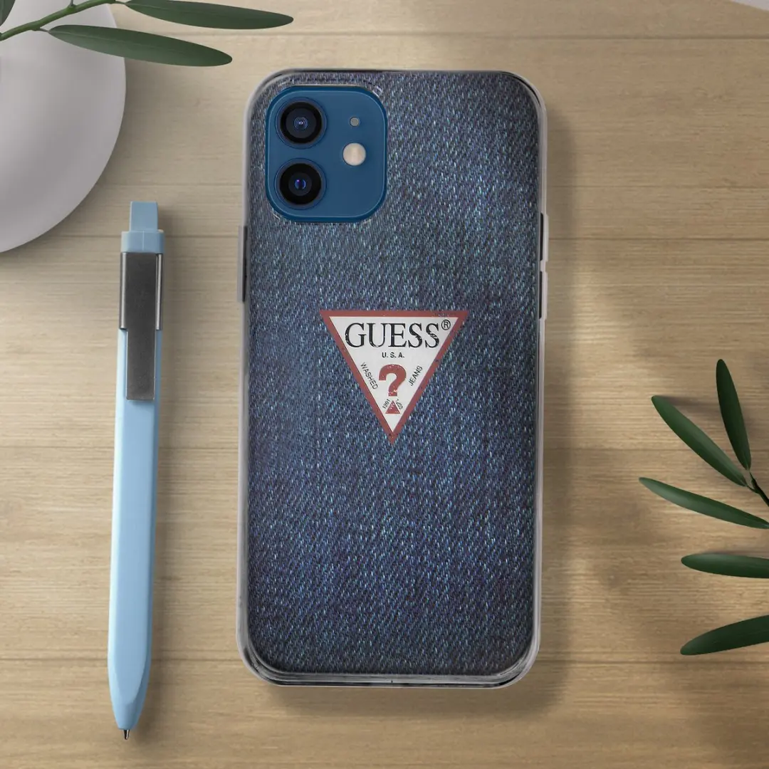 GUESS Denim Hard Case iPhone 12 Mini - Donkerblauw