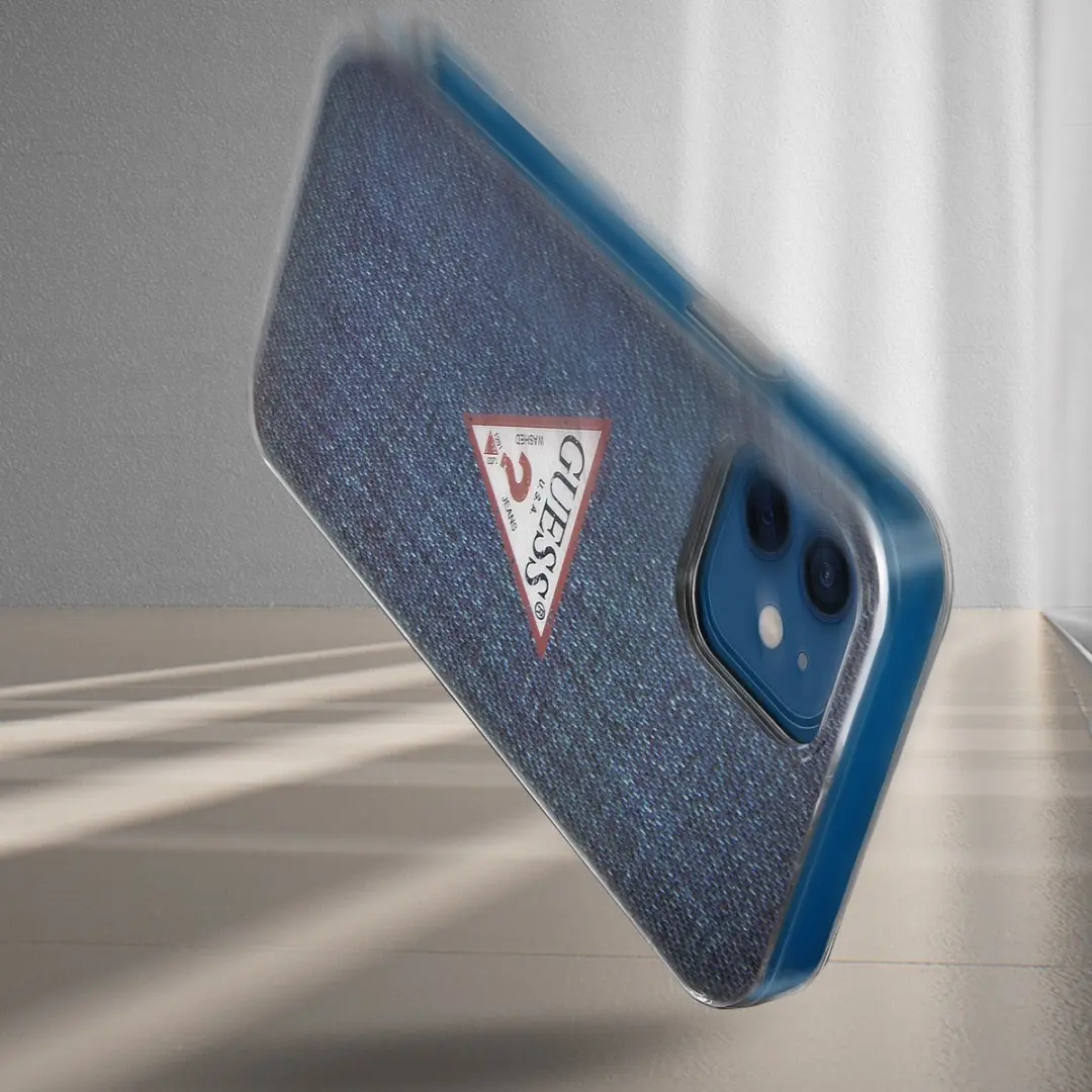 GUESS Denim Hard Case iPhone 12 Mini - Donkerblauw