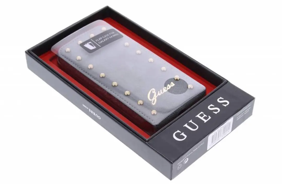 GUESS Studded Flip Case Samsung Galaxy S4 Mini - Zilver