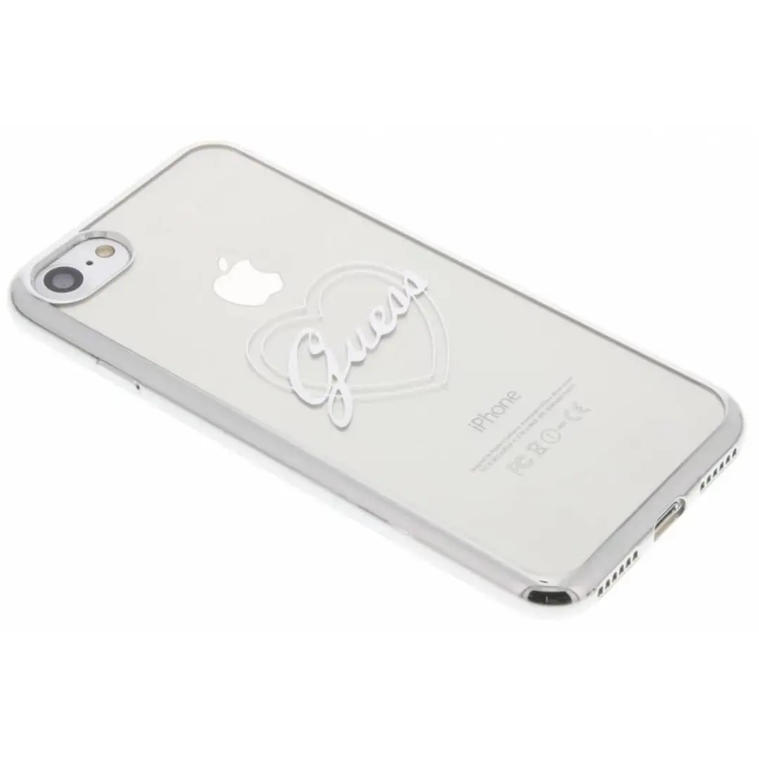 GUESS iPhone 7/8 Hoesje S212-4 - Zilver Hearts