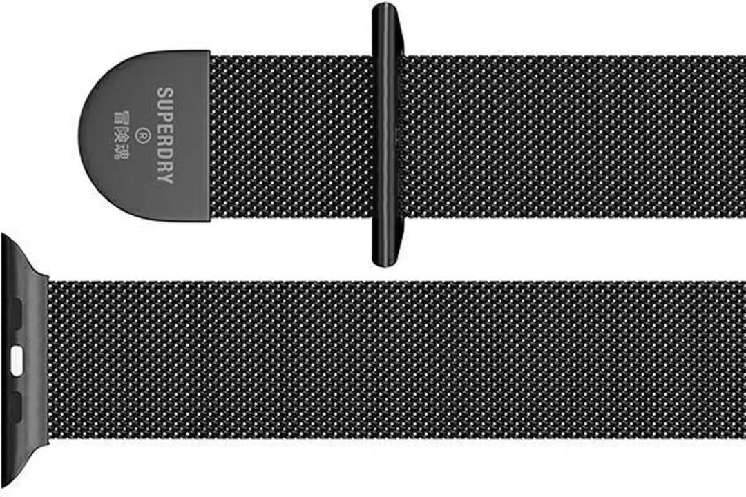 Superdry Chainmail Bandje Apple Watch 41mm - Zwart - afbeelding 6 van 6