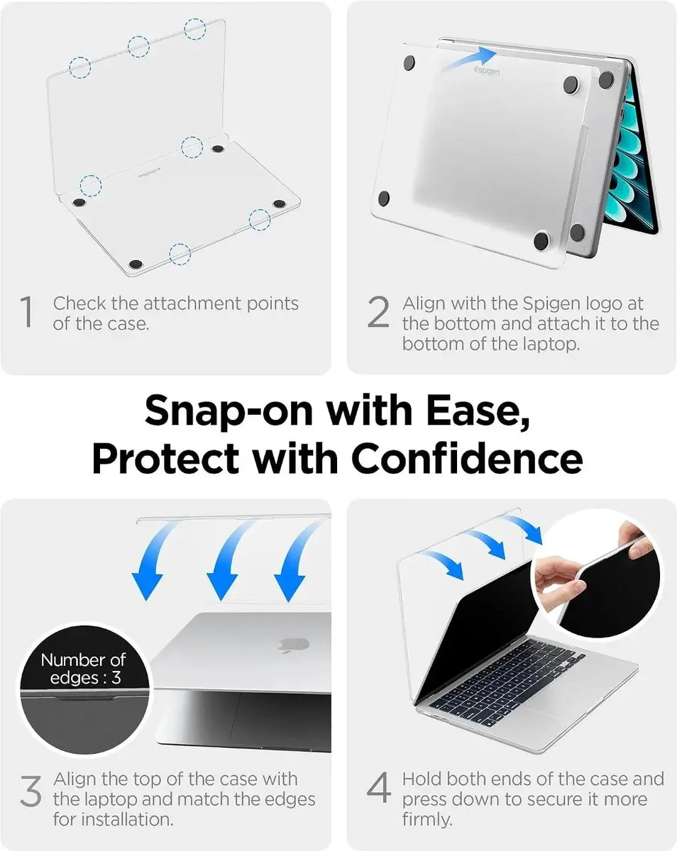 Spigen Air Skin Hoes MacBook Air 13 - Transparant Zwart