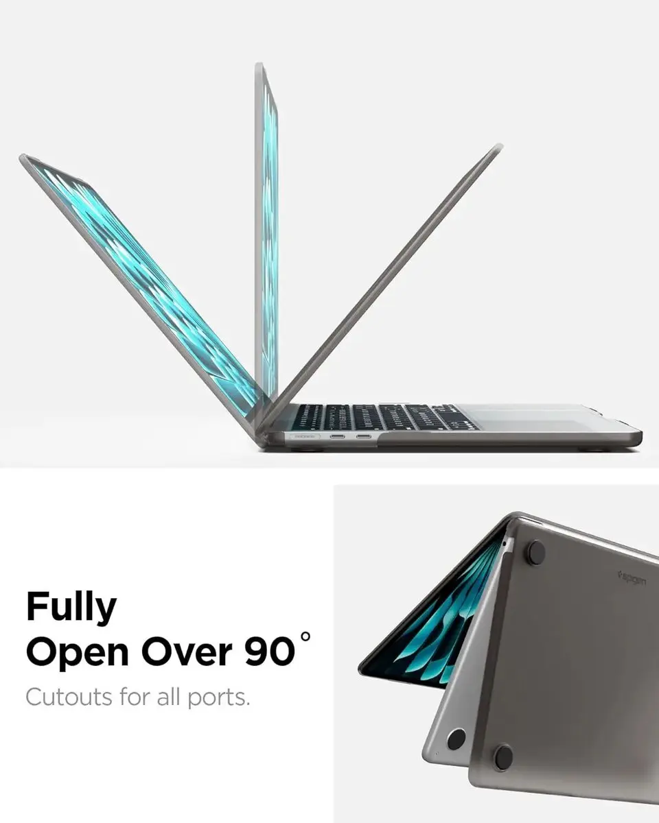 Spigen Air Skin Hoes MacBook Air 13 - Transparant Zwart